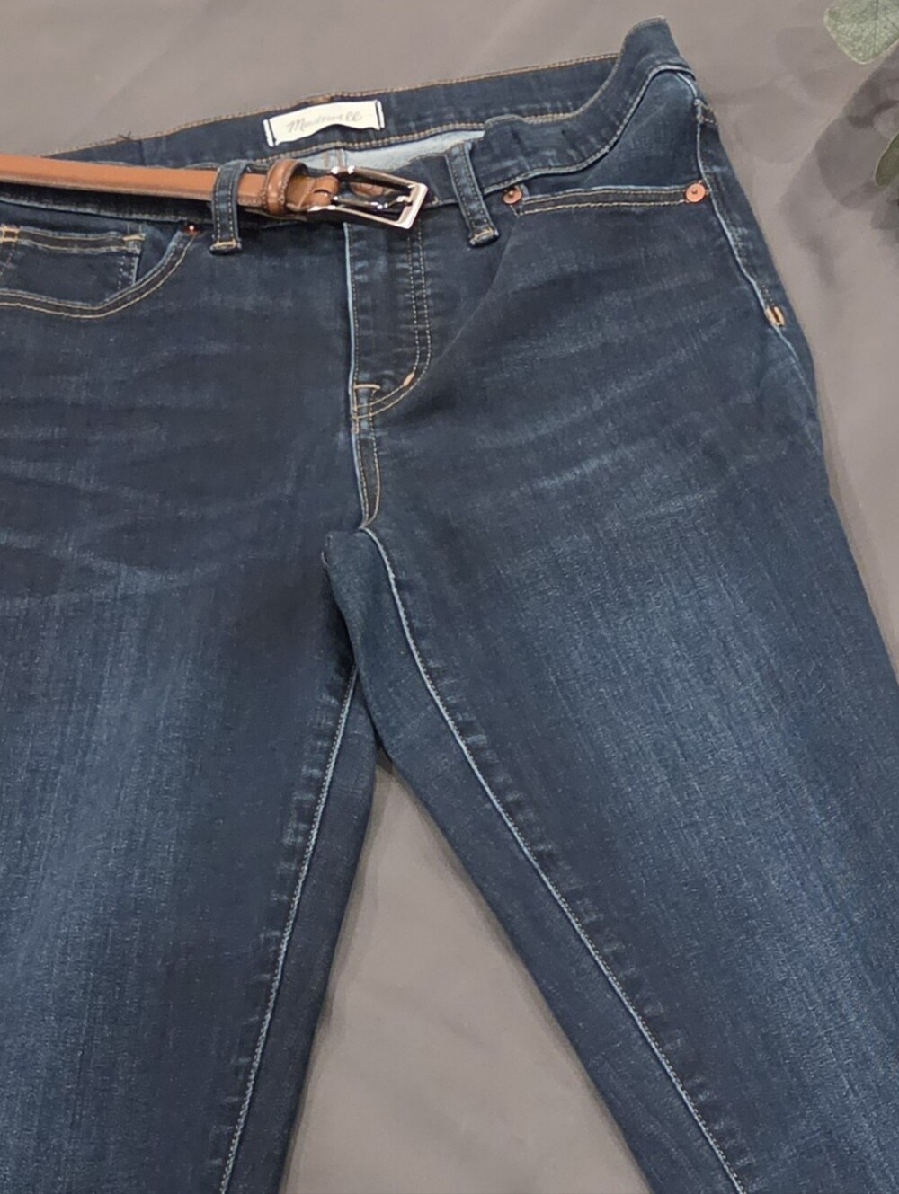 Madewell 10" High Rise Skinny Jeans Size 29 Tall Dark Wash Stretch Denim